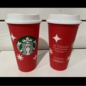 Starbucks Holiday 2022 Reusable Red Hot Cup Christmas Grande 16oz